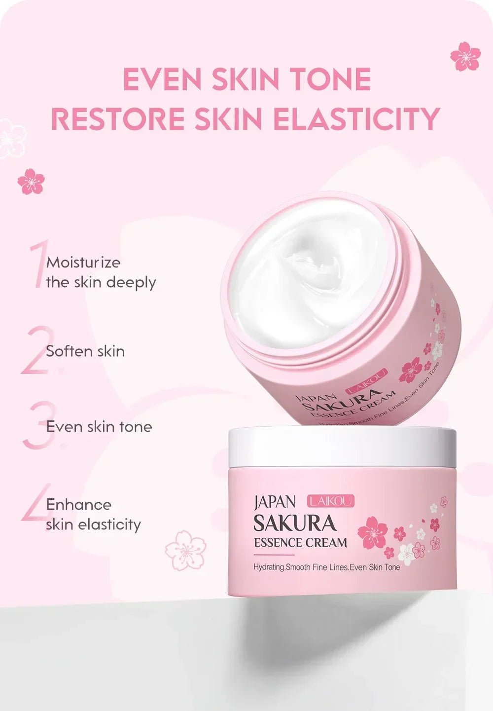 Crème Sakura – Essence Hydratante & Éclat - LuxeGlow