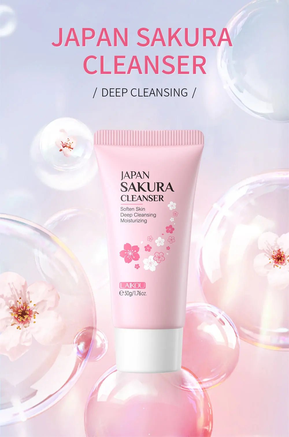 Nettoyant Visage Sakura Éclaircissant - LuxeGlow