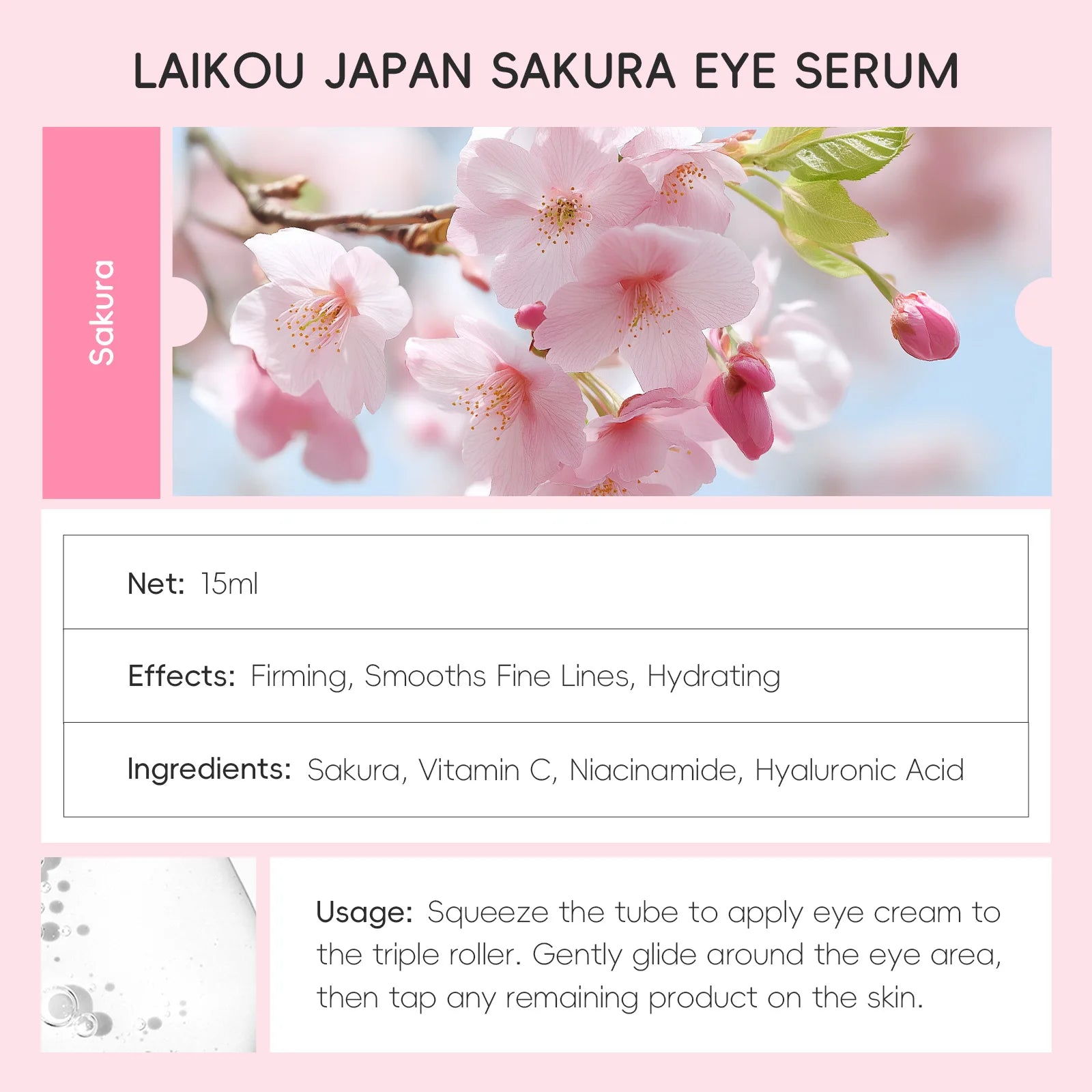 Sakura Serum Roller - LuxeGlow